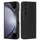 For Samsung Galaxy Z Fold5 5G Cross Pattern Foldable Phone Case(Black) - 1