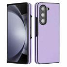 For Samsung Galaxy Z Fold5 5G Cross Pattern Foldable Phone Case(Purple) - 1
