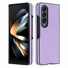 For Samsung Galaxy Z Fold4 Cross Pattern Foldable Phone Case(Purple) - 1