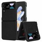 For Samsung Galaxy Z Flip4 5G Cross Pattern Foldable Phone Case(Black) - 1