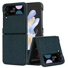For Samsung Galaxy Z Flip4 5G Cross Pattern Foldable Phone Case(Green) - 1