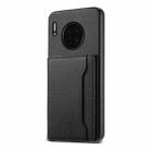 For Huawei Mate 30 Calf Texture Card Bag Design Full Coverage Phone Case(Black) - 1