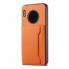 For Huawei Mate 30 Pro Calf Texture Card Bag Design Full Coverage Phone Case(Orange) - 1