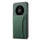 For Huawei Mate 40 Calf Texture Card Bag Design Full Coverage Phone Case(Green) - 1