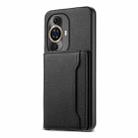 For Huawei nova 11 Calf Texture Card Bag Design Full Coverage Phone Case(Black) - 1