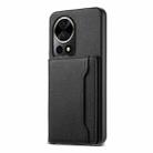 For Huawei nova 12 Pro Calf Texture Card Bag Design Full Coverage Phone Case(Black) - 1