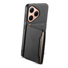 For Huawei Pura 80 5G Calf Texture Card Bag Design Full Coverage Phone Case(Black) - 2
