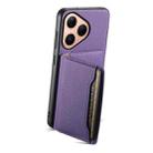 For Huawei Pura 80 5G Calf Texture Card Bag Design Full Coverage Phone Case(Purple) - 2
