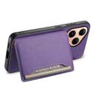 For Huawei Pura 80 5G Calf Texture Card Bag Design Full Coverage Phone Case(Purple) - 3