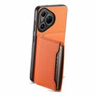 For Huawei Pura 80 Ultra 5G Calf Texture Card Bag Design Full Coverage Phone Case(Orange) - 2