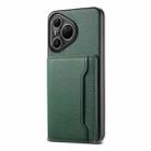 For Huawei Pura 80 Ultra 5G Calf Texture Card Bag Design Full Coverage Phone Case(Green) - 1