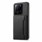 For Xiaomi Redmi K60 Ultra Calf Texture Card Bag Design Full Coverage Phone Case(Black) - 1