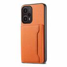 For Xiaomi Redmi Note 12 Turbo Calf Texture Card Bag Design Full Coverage Phone Case(Orange) - 1
