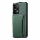 For Xiaomi Redmi Note 12 Turbo Calf Texture Card Bag Design Full Coverage Phone Case(Green) - 1