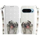 For Google Pixel 9 3D Colored Horizontal Flip Leather Phone Case(Pug) - 1