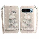 For Google Pixel 9 3D Colored Horizontal Flip Leather Phone Case(Squirrels) - 1