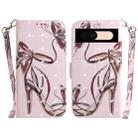 For Google Pixel 8a 3D Colored Horizontal Flip Leather Phone Case(Butterfly High-heeled) - 1