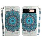 For Google Pixel 8a 3D Colored Horizontal Flip Leather Phone Case(Peacock Wreath) - 1