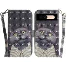 For Google Pixel 8a 3D Colored Horizontal Flip Leather Phone Case(Hug Cat) - 1