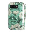 For Google Pixel 9a 3D Colored Horizontal Flip Leather Phone Case(Watercolor Flower) - 3