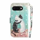 For Google Pixel 9a 3D Colored Horizontal Flip Leather Phone Case(Black White Cat) - 3