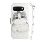 For Google Pixel 9a 3D Colored Horizontal Flip Leather Phone Case(Cute Cat) - 3