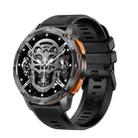 LEMFO AK59 1.43 inch AMLOED Round Screen Silicone Strap Smart Watch(Black) - 1
