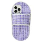 For iPhone 15 Pro Max Creative Flannel Slipper Design TPU Phone Case(Purple) - 1