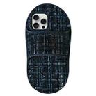 For iPhone 15 Pro Creative Flannel Slipper Design TPU Phone Case(Black) - 1