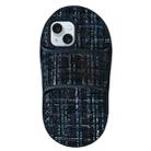 For iPhone 15 Creative Flannel Slipper Design TPU Phone Case(Black) - 1