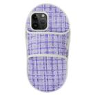 For iPhone 14 Pro Max Creative Flannel Slipper Design TPU Phone Case(Purple) - 1