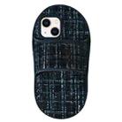 For iPhone 14 Creative Flannel Slipper Design TPU Phone Case(Black) - 1