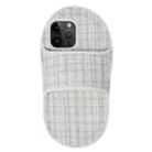 For iPhone 13 Pro Creative Flannel Slipper Design TPU Phone Case(Grey) - 1