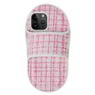 For iPhone 12 Pro Max Creative Flannel Slipper Design TPU Phone Case(Light Red) - 1
