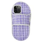 For iPhone 12 Pro Creative Flannel Slipper Design TPU Phone Case(Purple) - 1