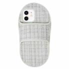 For iPhone 11 Creative Flannel Slipper Design TPU Phone Case(Grey) - 1