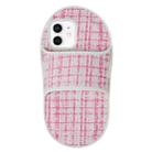 For iPhone 11 Creative Flannel Slipper Design TPU Phone Case(Light Red) - 1
