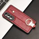 For OnePlus Nord CE4 Wristband Leather Back Phone Case(Red) - 2