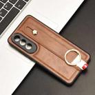 For OnePlus Nord CE4 Wristband Leather Back Phone Case(Brown) - 2