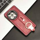 For OnePlus 13 Wristband Leather Back Phone Case(Red) - 2