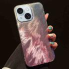 For iPhone 15 Foxtail Bronzing Laser Gradient Phone Case(Pink) - 1