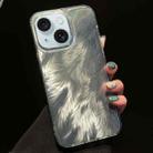 For iPhone 15 Foxtail Bronzing Laser Gradient Phone Case(White) - 1