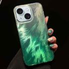 For iPhone 15 Foxtail Bronzing Laser Gradient Phone Case(Green) - 1