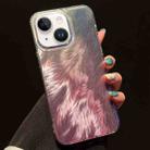 For iPhone 14 Foxtail Bronzing Laser Gradient Phone Case(Pink) - 1