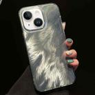 For iPhone 14 Foxtail Bronzing Laser Gradient Phone Case(White) - 1