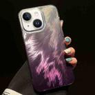 For iPhone 14 Foxtail Bronzing Laser Gradient Phone Case(Purple) - 1