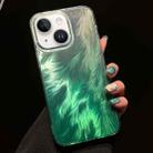 For iPhone 14 Foxtail Bronzing Laser Gradient Phone Case(Green) - 1