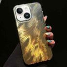 For iPhone 13 Foxtail Bronzing Laser Gradient Phone Case(Yellow) - 1