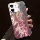 For iPhone 12 Foxtail Bronzing Laser Gradient Phone Case(Pink) - 1