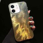 For iPhone 12 Foxtail Bronzing Laser Gradient Phone Case(Yellow) - 1
